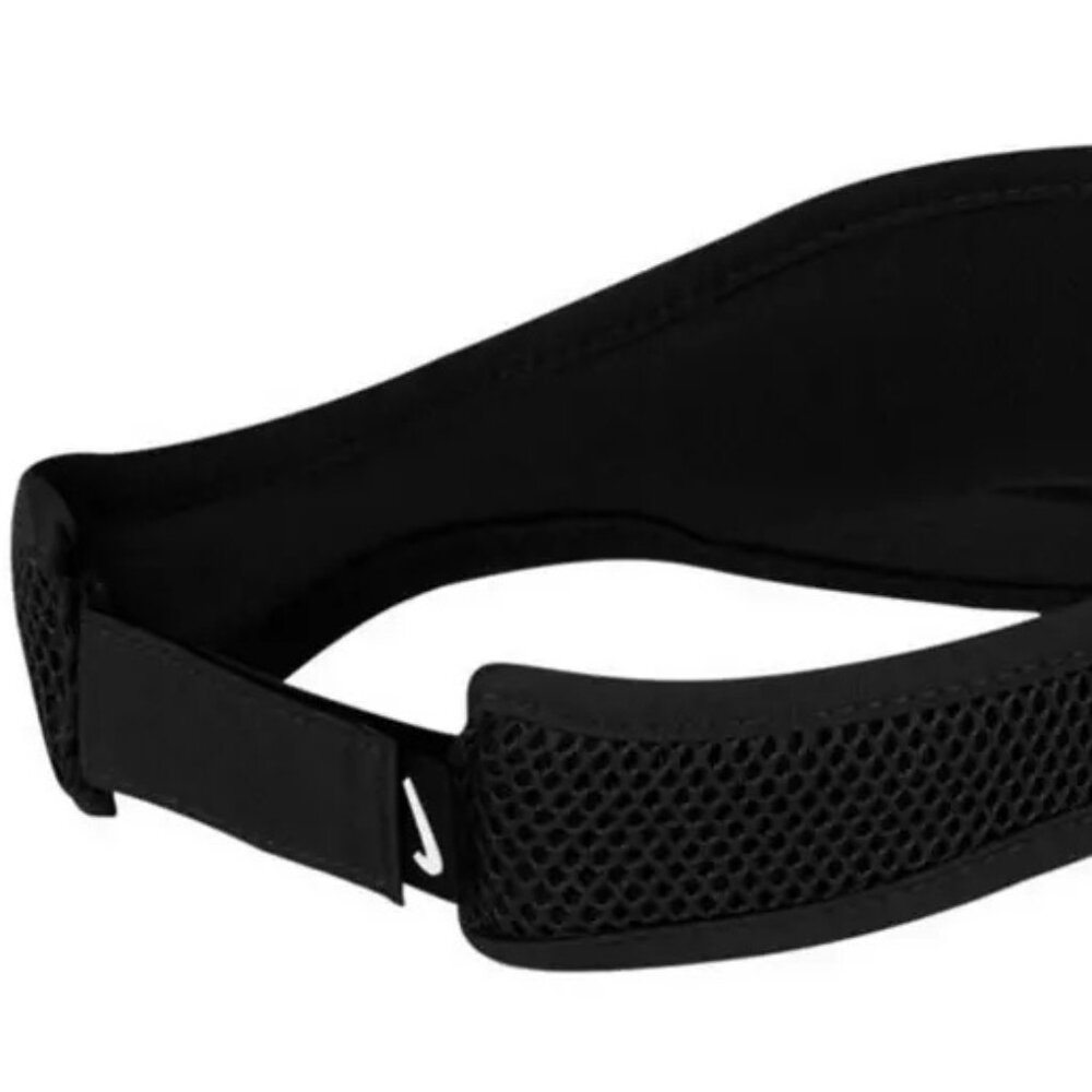 Nike Dri Fit Ace Visor Black White Swoosh Unisex Size M/L Adjustable FV5586 010 - Picture 10 of 10